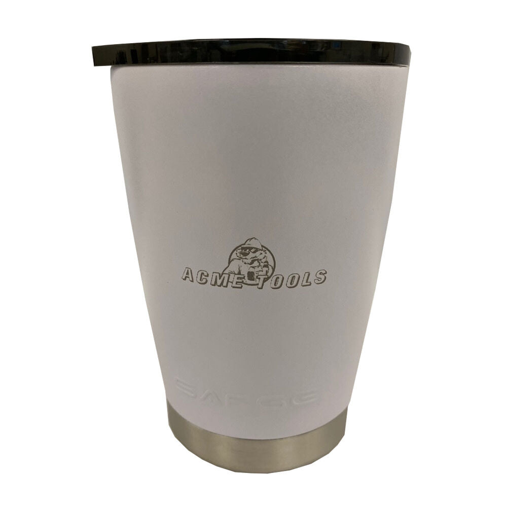 TOOLS 12 oz Lowball Stainless Steel tumbler with Logo White DW-301WH-AT