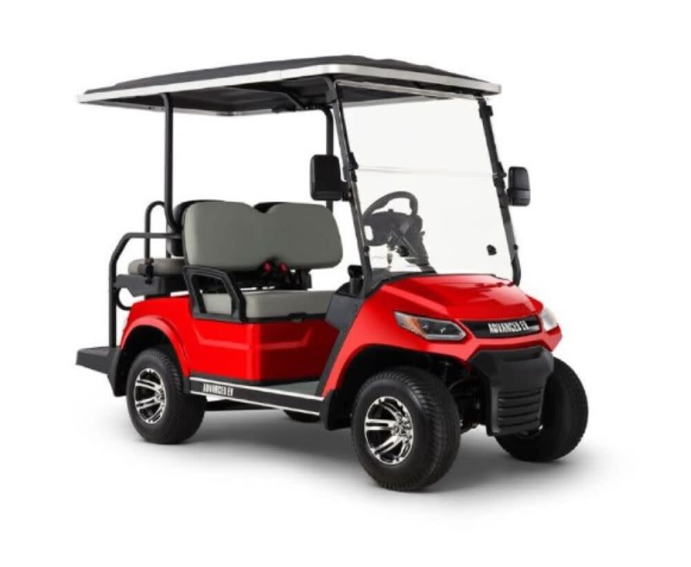 EV Advent 48V 2+2 Passenger Electric Golf Cart, Red AD 4-RED-24