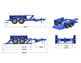 12' Drop Deck Flatbed Trailer 75in Deck Width - 10000# Capacity T12-10