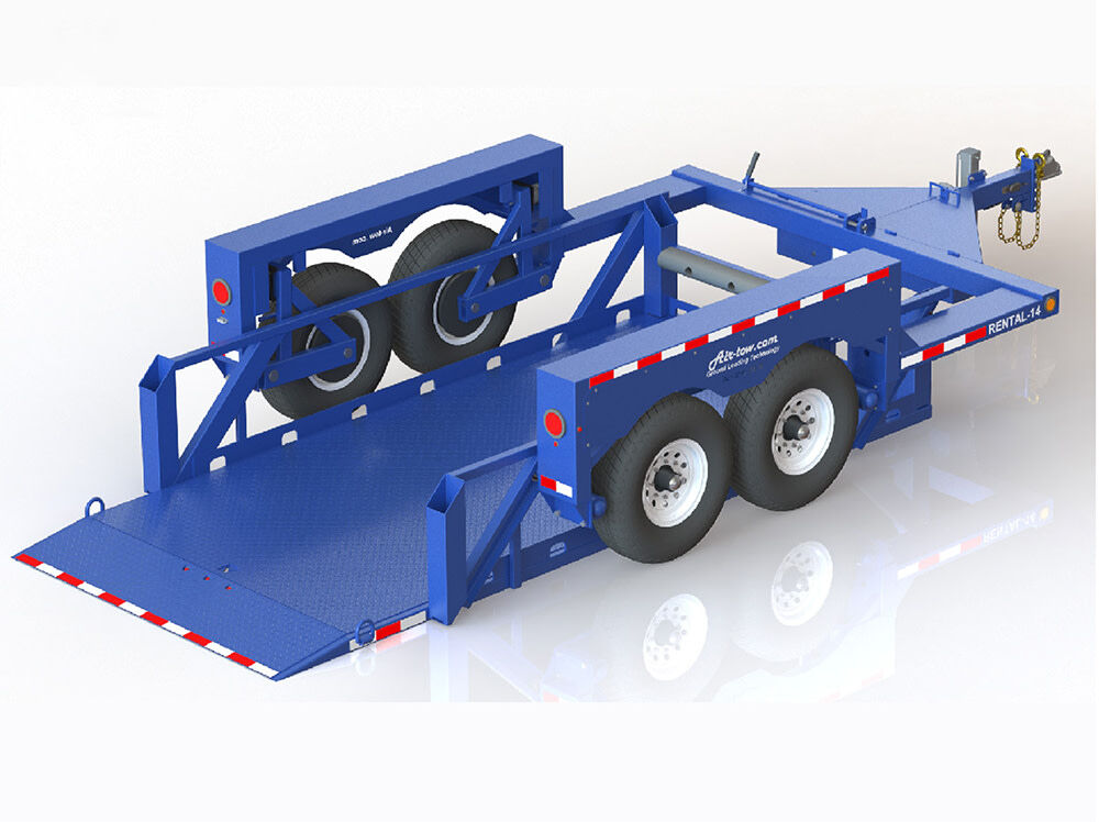 14' Drop Deck Flatbed Trailer 75in Deck Width - 10000# Capacity RENTAL14