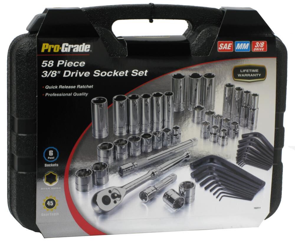 58 pc. 3/8 In. Dr Socket Set 19311