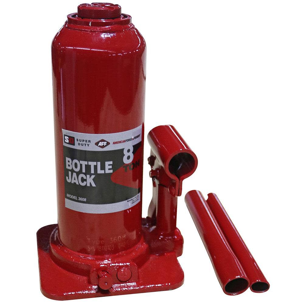 Super Duty 8 Ton Hydraulic Bottle Jack Manual Welded Cylinder 3608