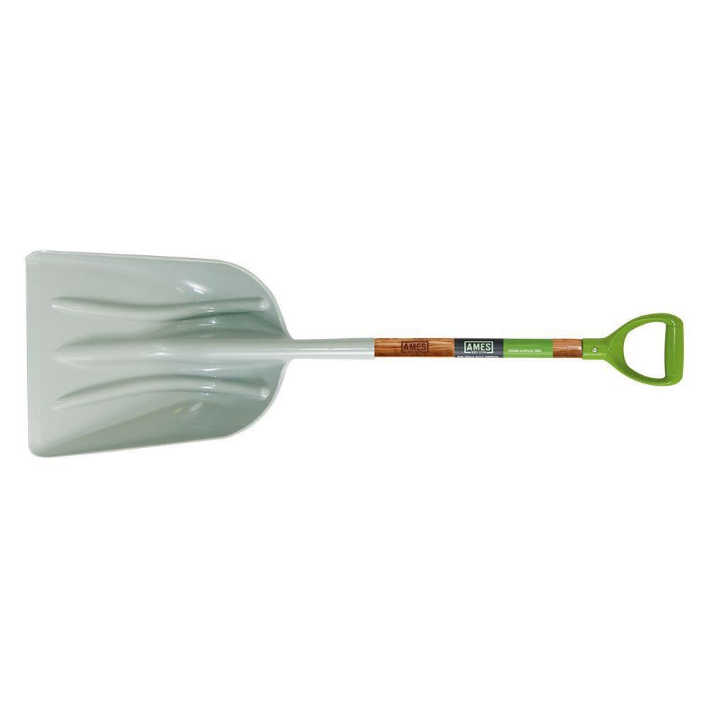 27.5 in. D-Grip Poly Scoop Shovel with Hardwood Handle 2682700