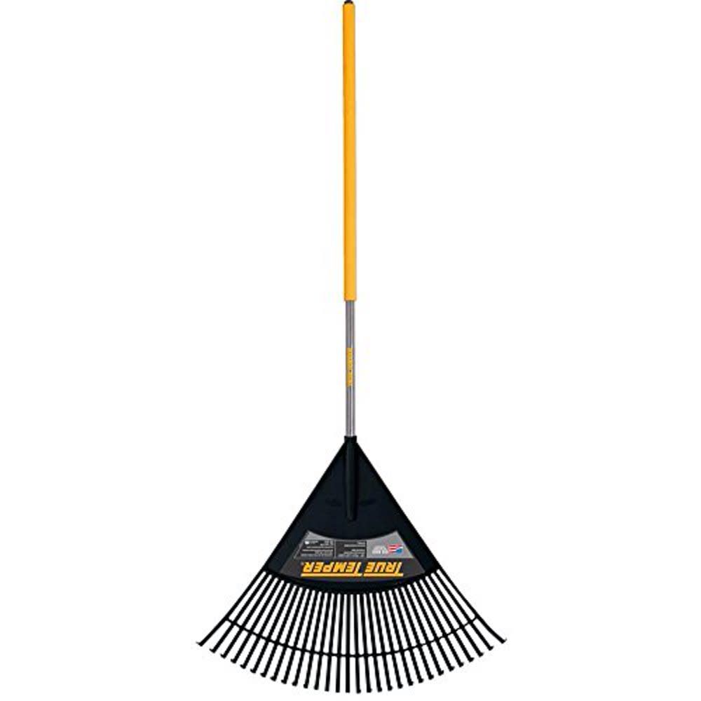 30 in. Poly Cushion Grip Leaf Rake with Harwood Handle 1922800