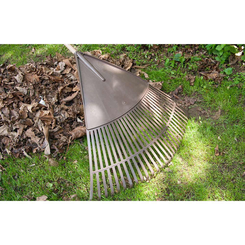 30in Head Poly 30 Tine Leaf Rake with 48in Wood Handle 2915712