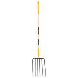 6-Tine Manure Fork with Cushion End Grip-on Hardwood Handle 1838200