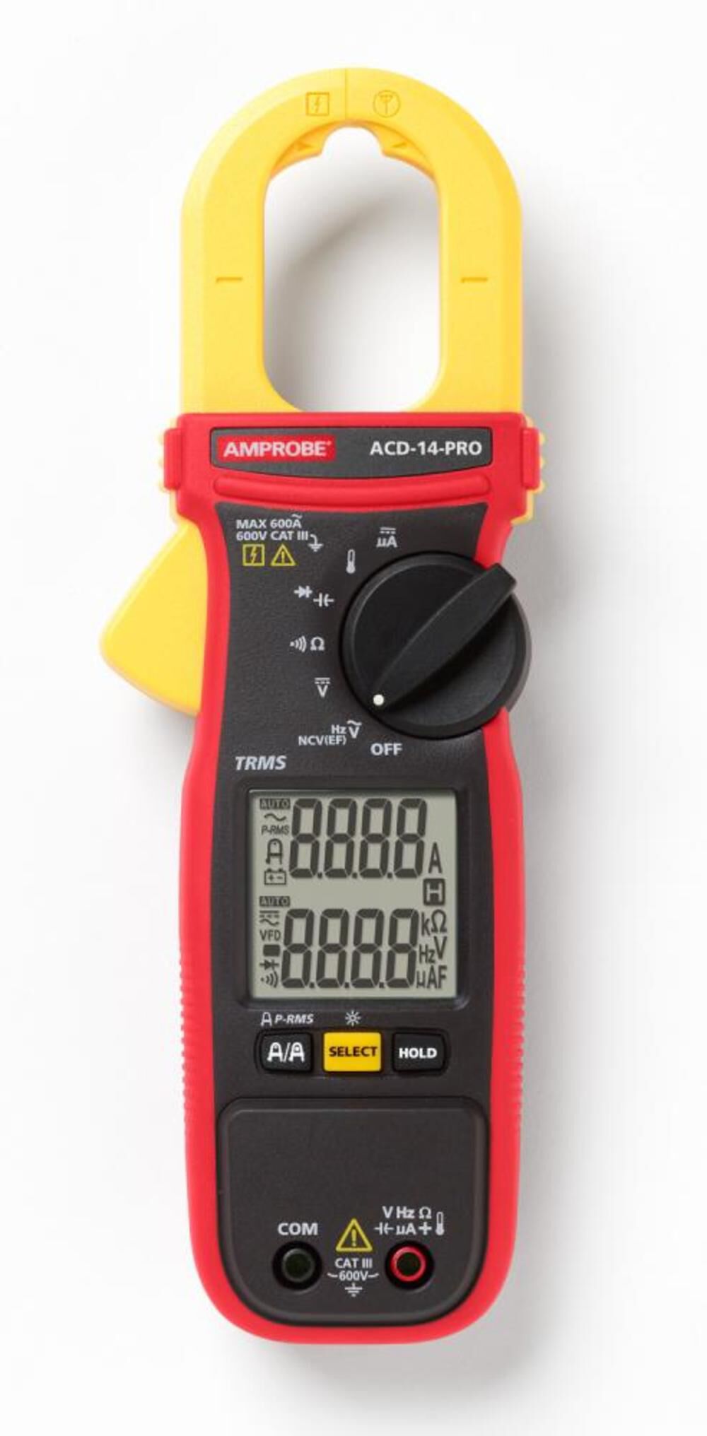 Dual Display 600 A TRMS Clamp Meter ACD-14-PRO