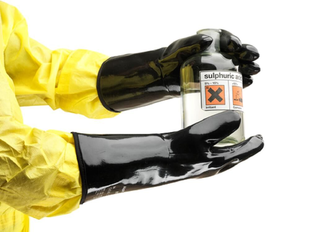 AlphaTec X-Large Black Gauntlet Chemical Resistant Gloves 9-022-10