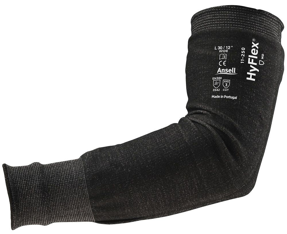 HyFlex 15 Ga Black HPPE Wide Width Cut Resistant Sleeve - 18 In. 822177