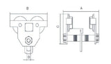 Plain Trolley 1 Ton 2200 lbs APT-010