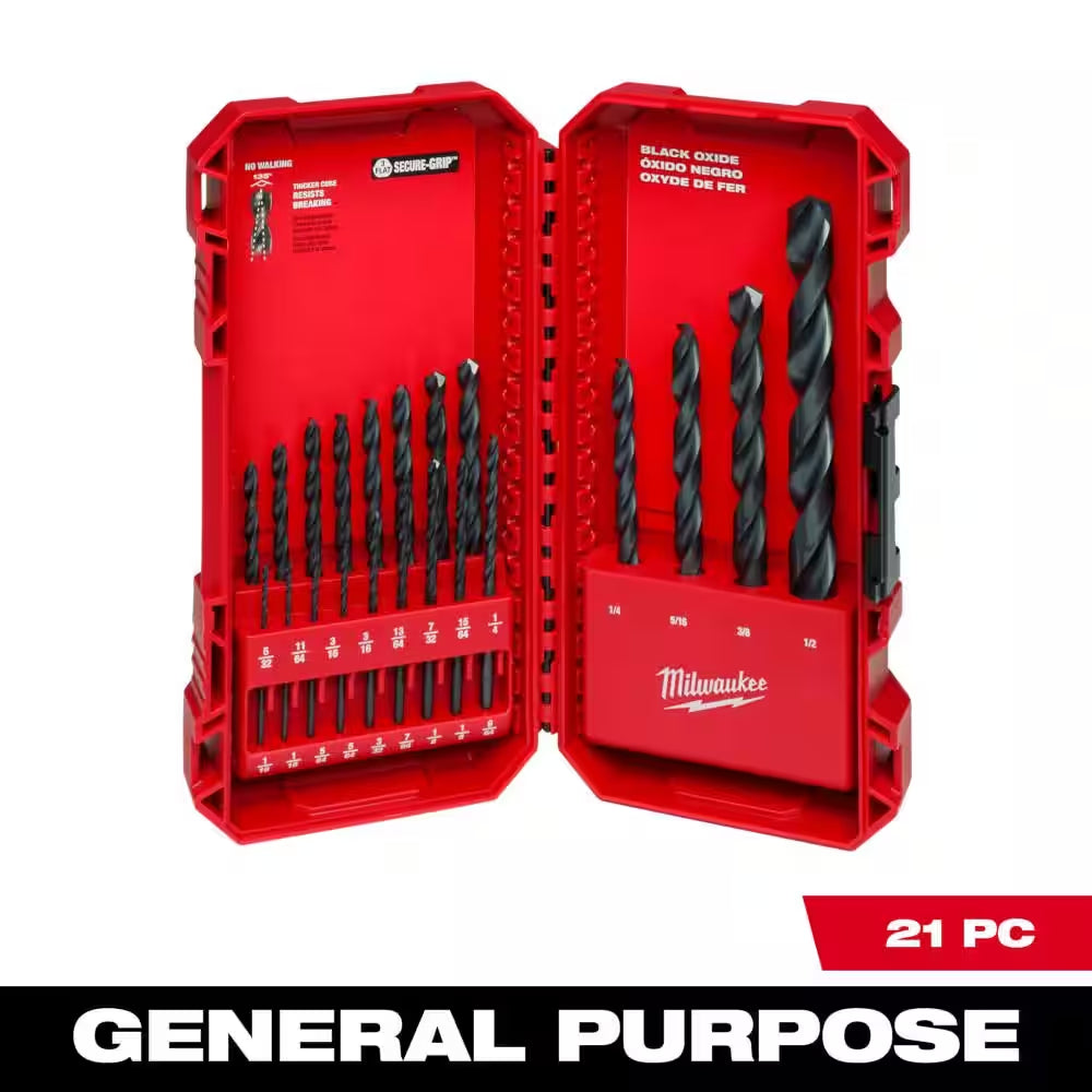 Cobalt Red Helix Drill Bit Set for Drill Drivers (12-Piece)