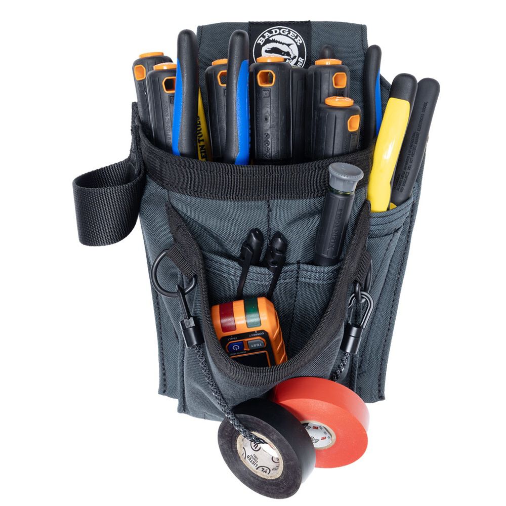 Electrician's Tool Belt Set, Large, Gunmetal Grey 464010 LG