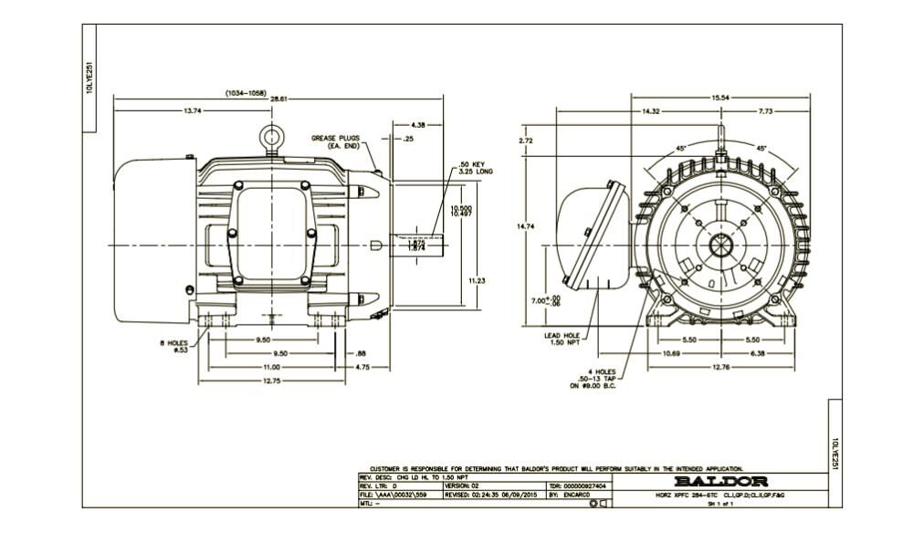 CEM7058T 25//20HP 1775//1475RPM 3PH 60//50HZ 284T Explosion Proof Motor CEM7058T