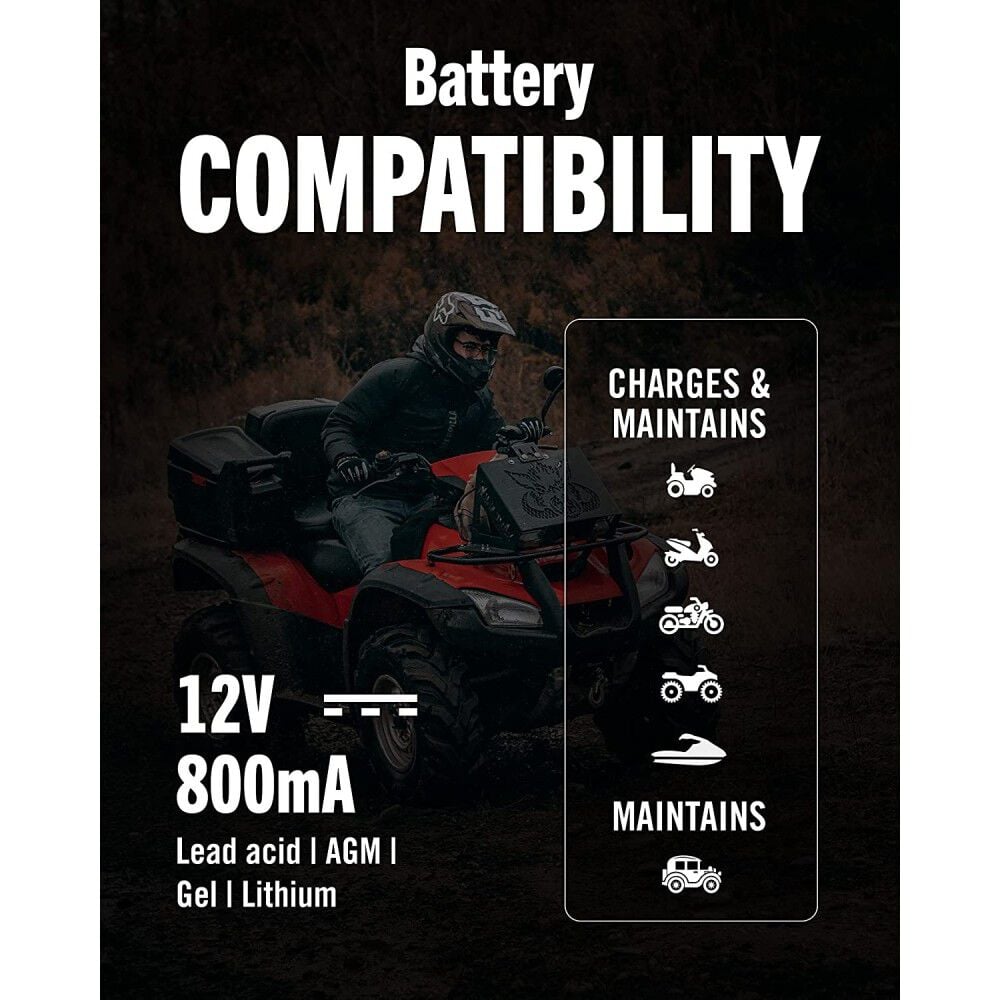 Lead Acid/Lithium Selectable Battery Charger 12V 800mA 022-0199-DL-WH