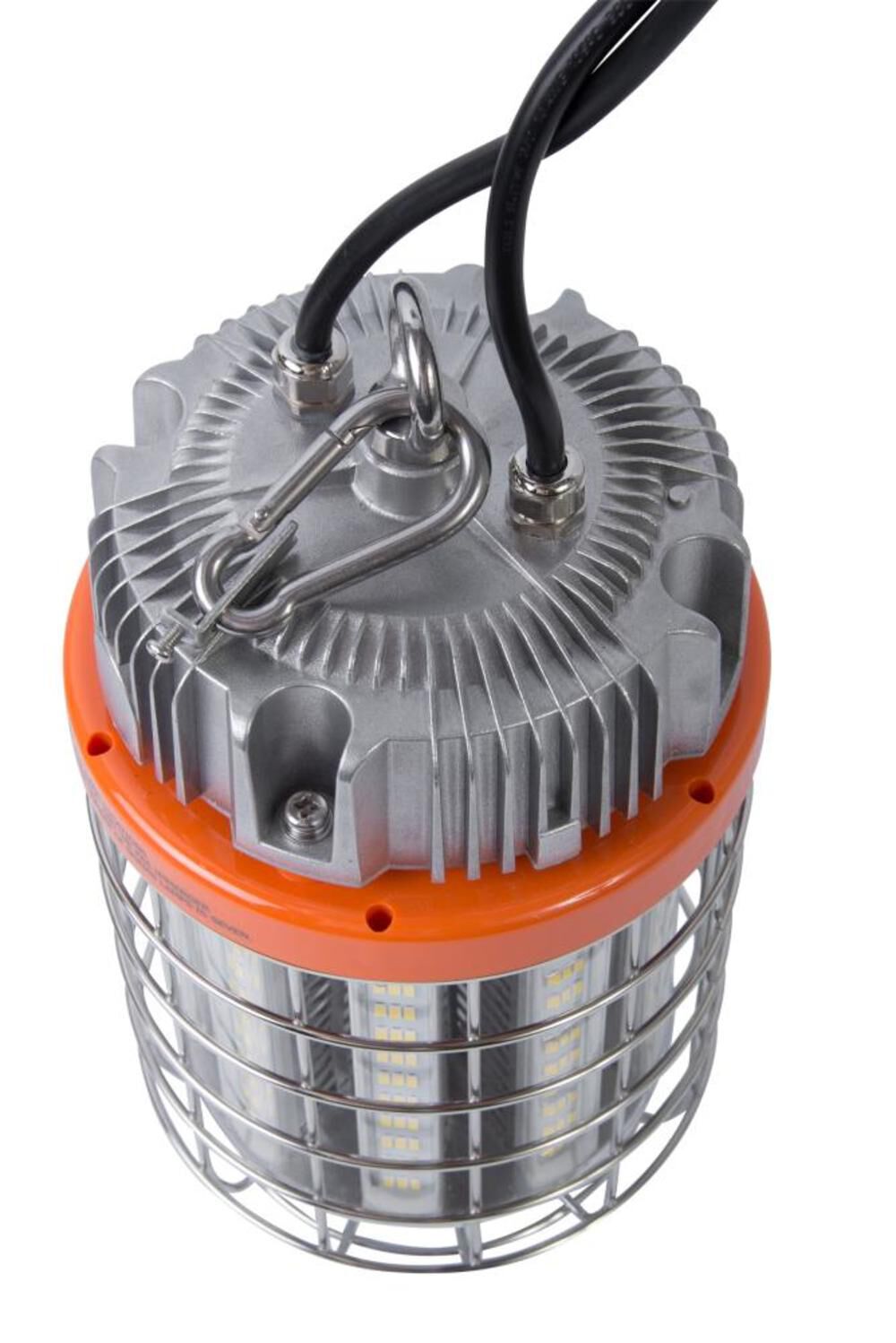 60 watt High Bay LED luminaire Temporary Plug-in Work Light Fixture 7500 lm 5000K Stainless Steel Cage K560