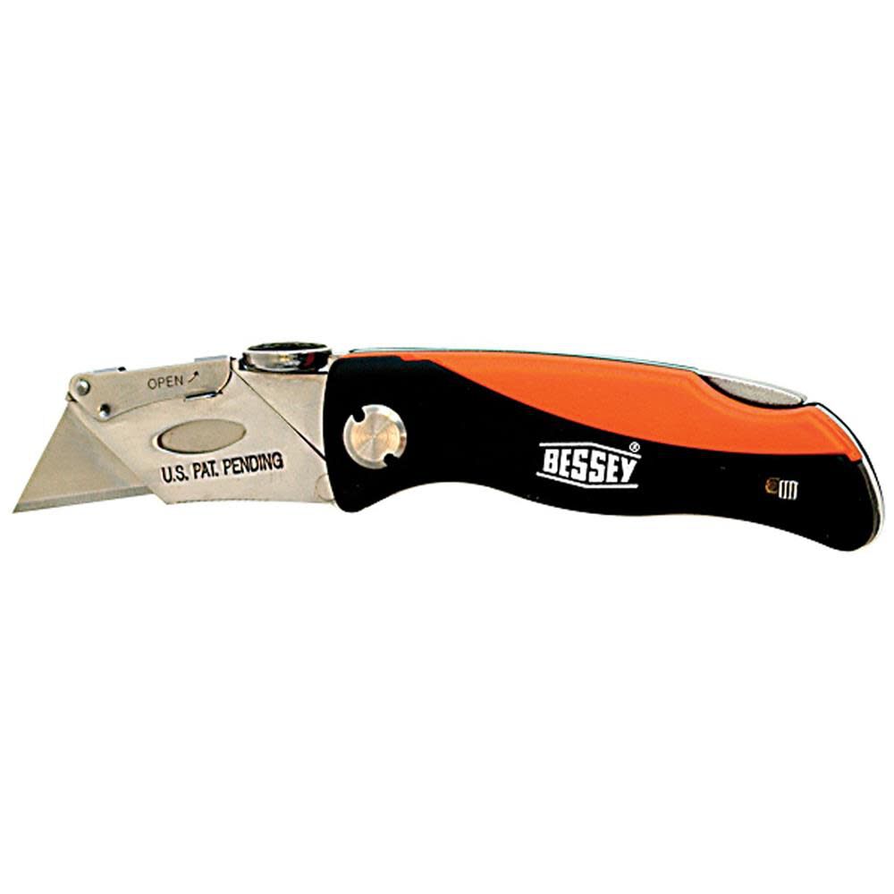 Folding Utility Knife with Extra Blade Storage Compartment in Handle D-BKPH