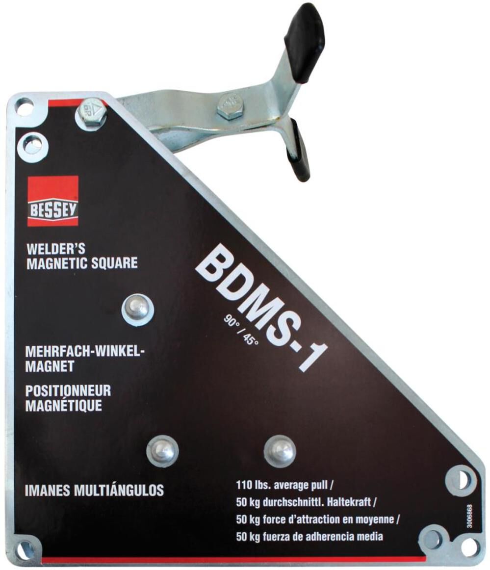 Large Welder's Magnetic Set-Up Square 90 and 45 Degree Angles BDMS-1