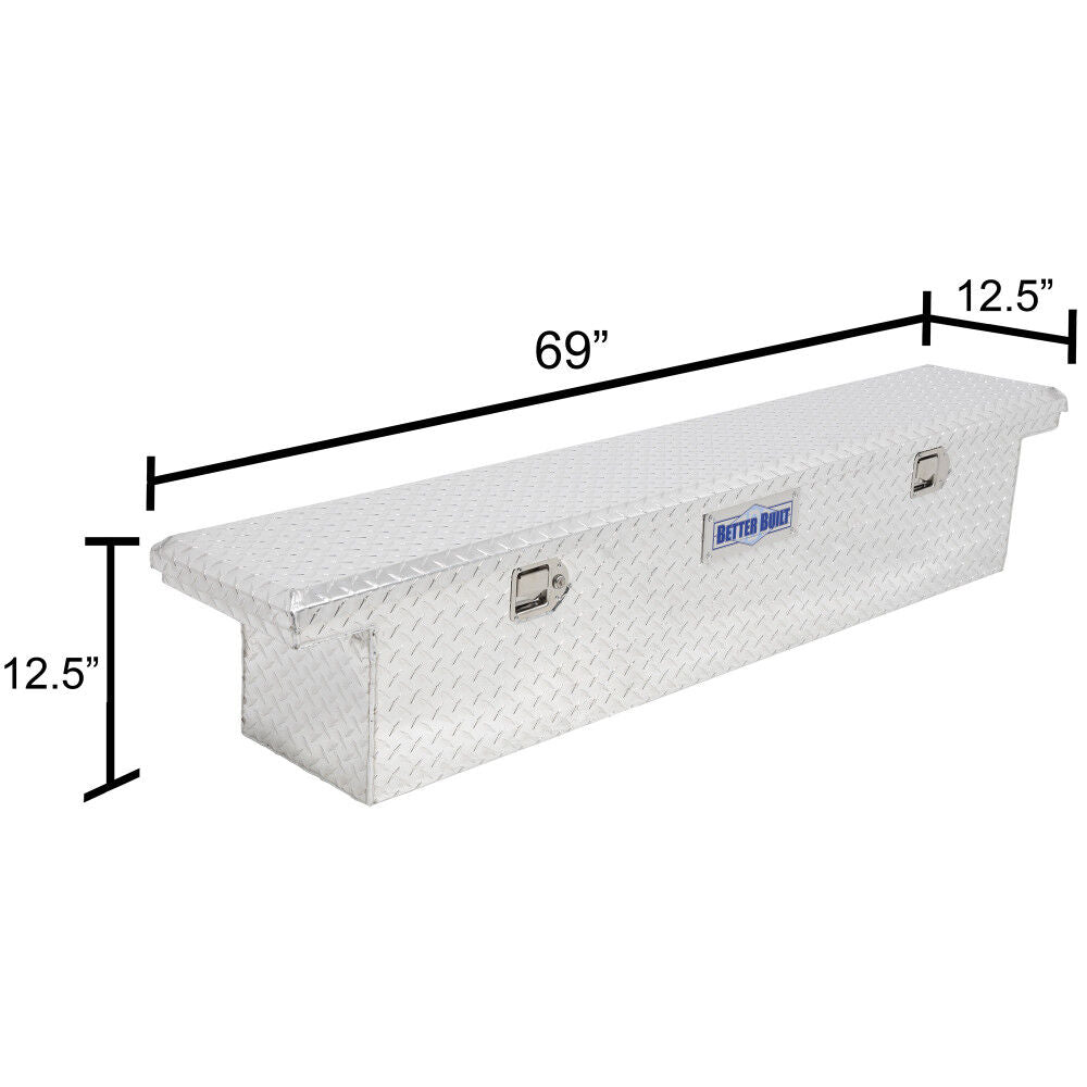 69in Saddle Truck Box Low-Profile Classic Brite Aluminum 73010284