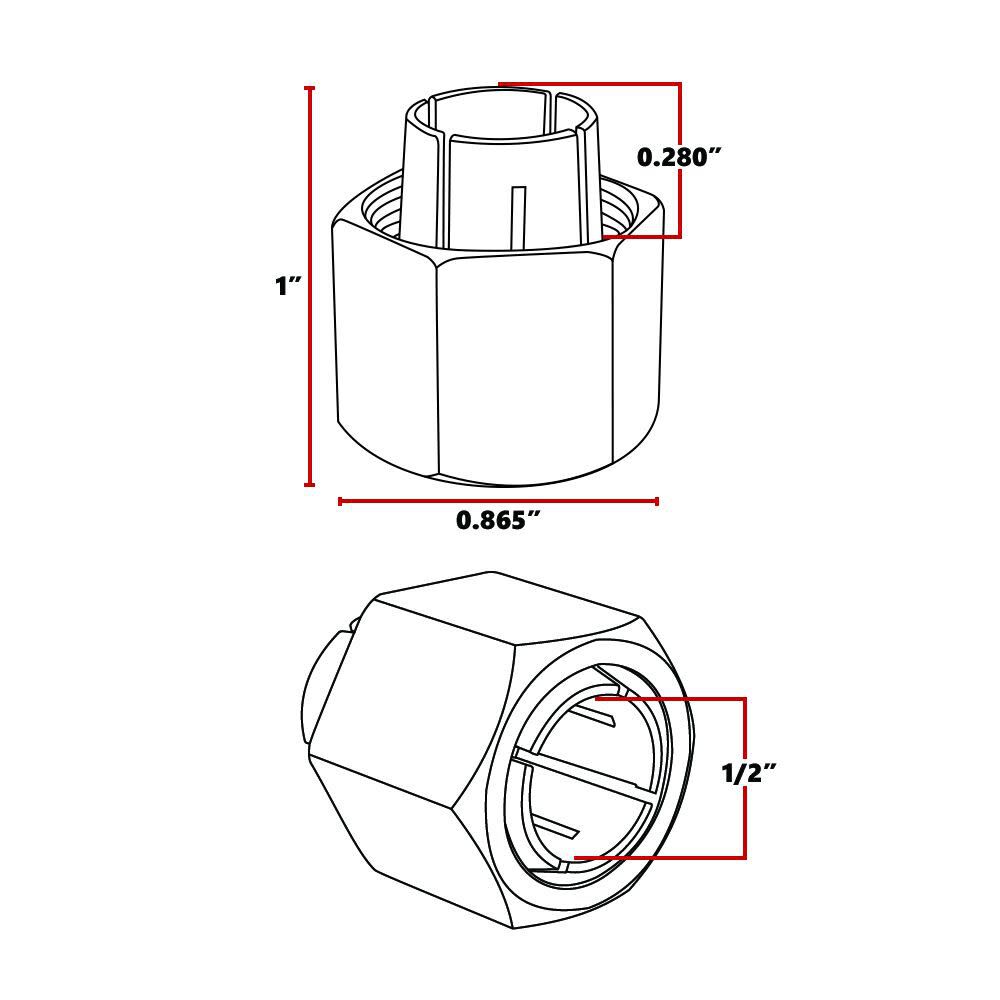 1/2 Inch Router Collet 19693