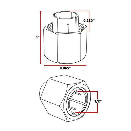 1/2 Inch Router Collet 19693