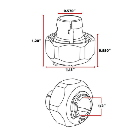 1/2 Inch Router Collet for Porter Cable 19694