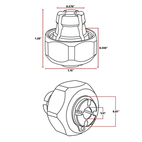 1/4 Inch Router Collet for Porter Cable 19692