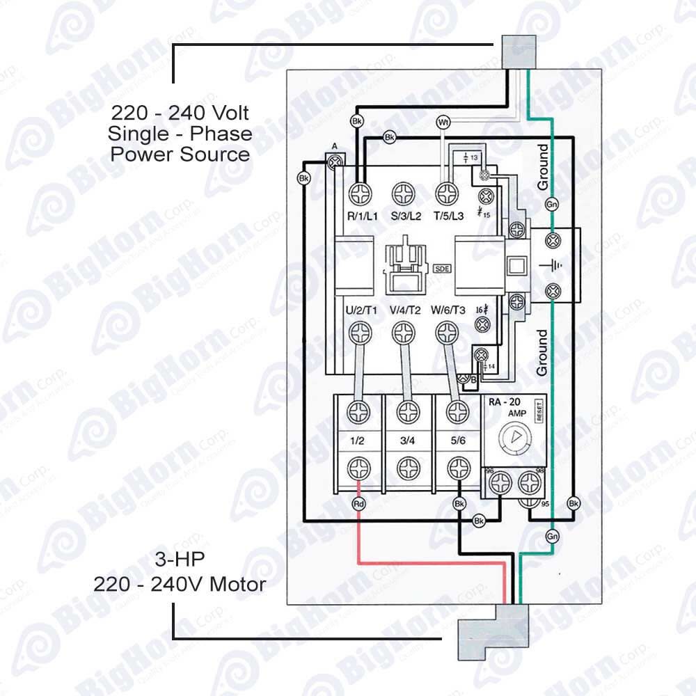 Magnetic Switch SW90-23 1 Phase 220-240V 3hp 18-26 Amp 18823