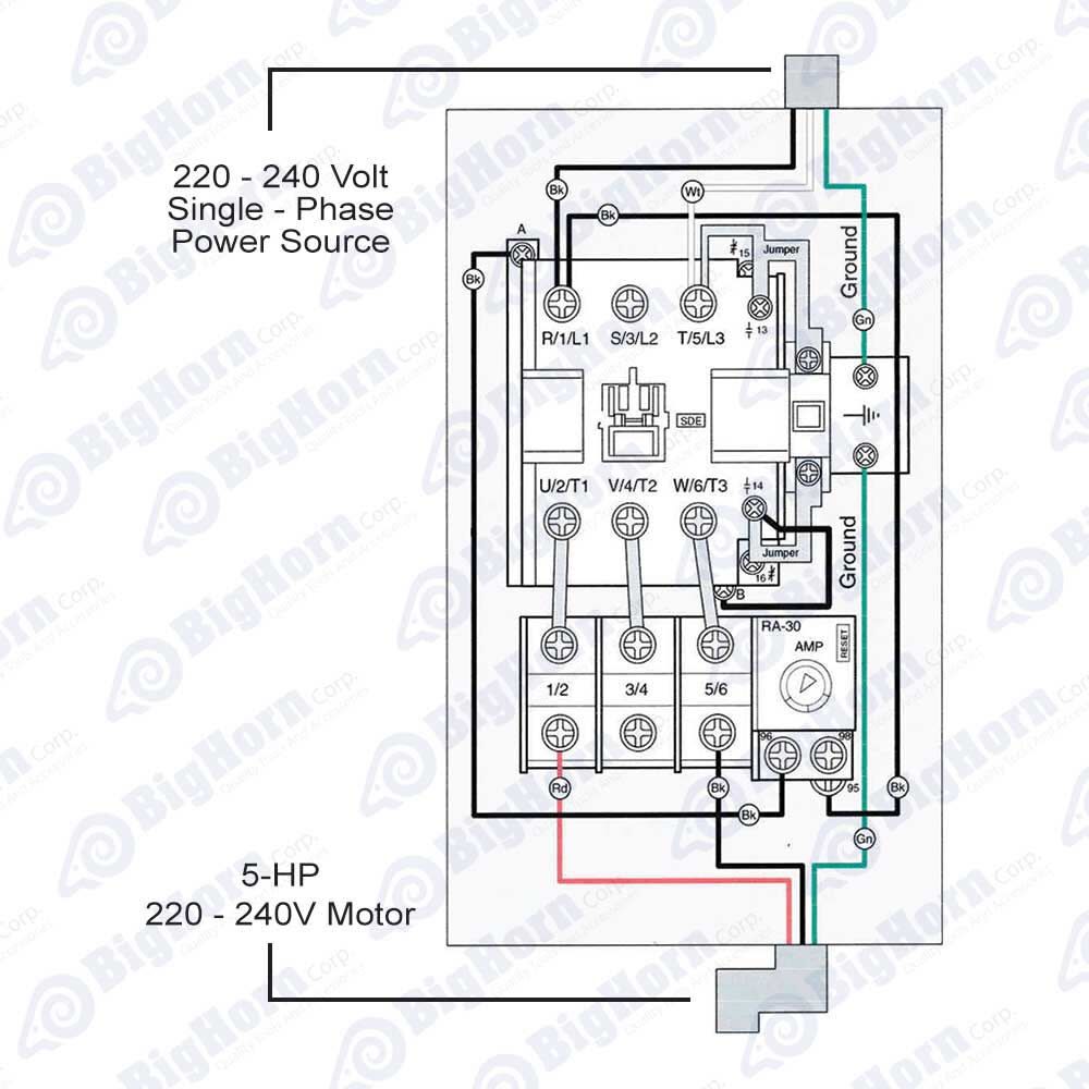 Magnetic Switch SW90-25 1 Phase 220-240 5hp 22-34 Amp 18825