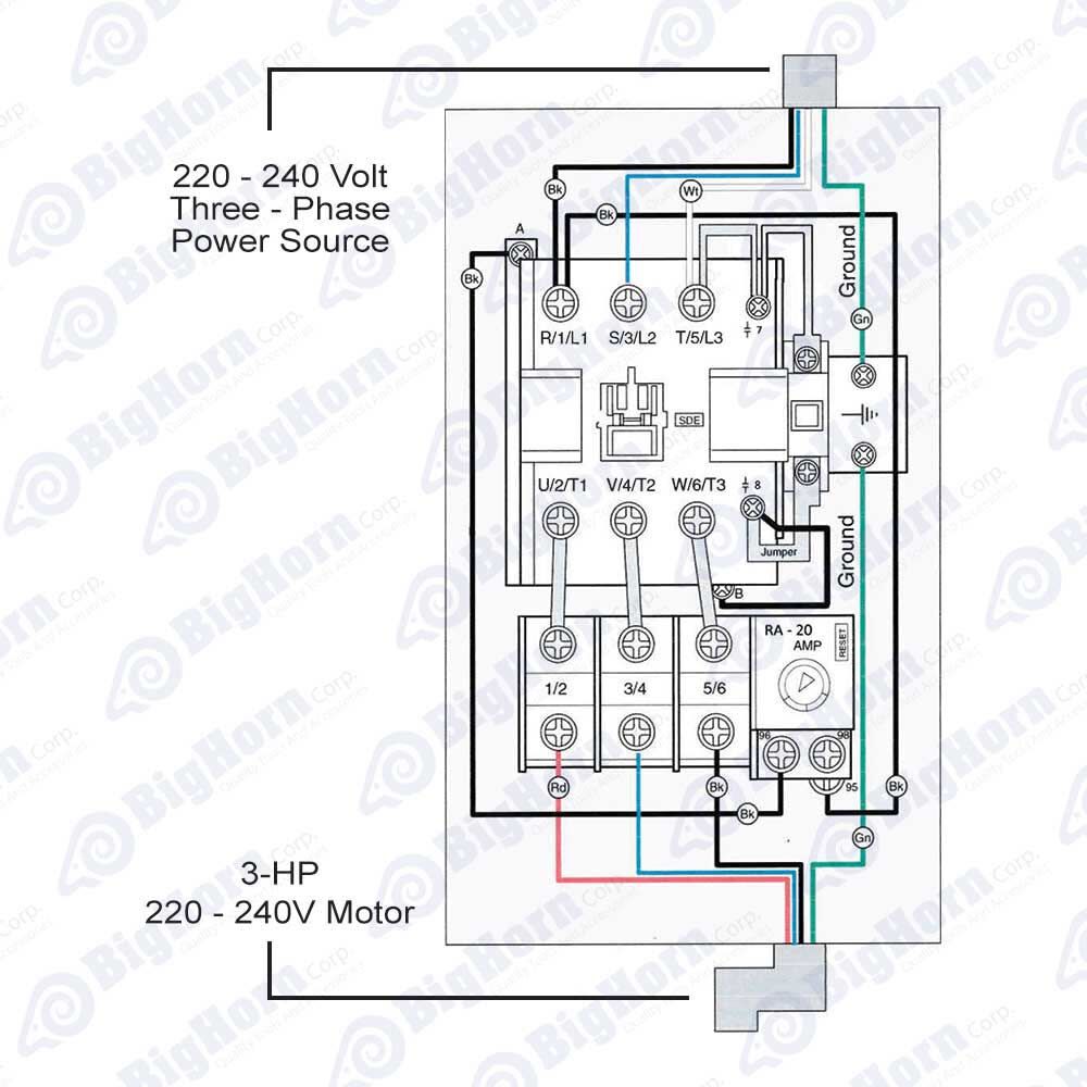 Magnetic Switch SW90-33 3 Phase 220-240V 3hp 8-12 Amp 18833