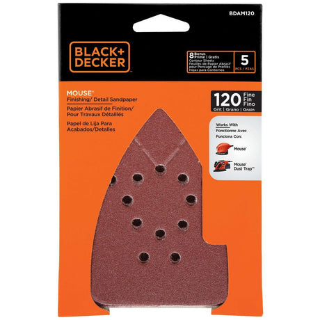 120 Grit Mouse Sandpaper 5pk BDAM120