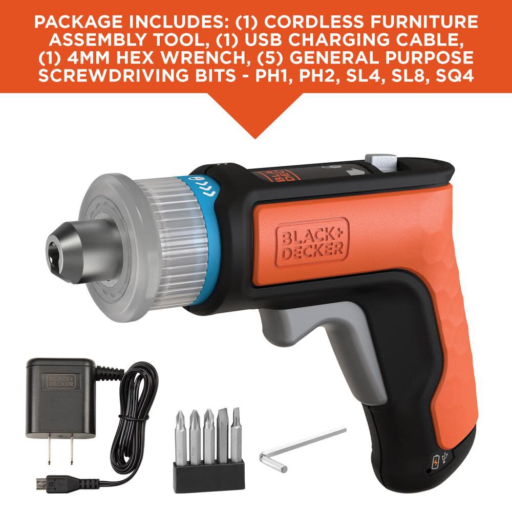 4-volt 1/4-in Cordless Screwdriver(Charger Included) BCRTA601I