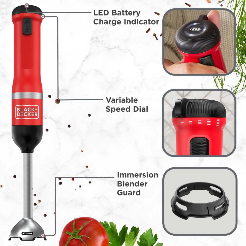 kitchen wand Cordless Immersion Blender Red BCKM1011K06