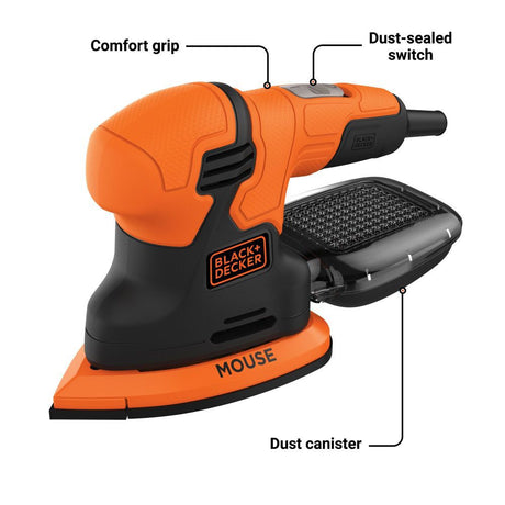 Mouse 1.2 Amp Electric Detail Sander BDEMS200C