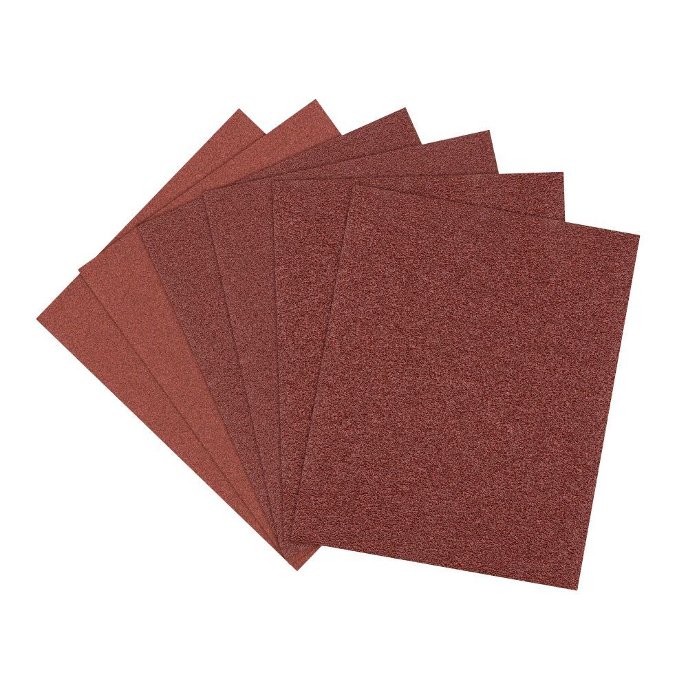 Sandpaper Assortment 1/4 in Sheet 6pk 74-606