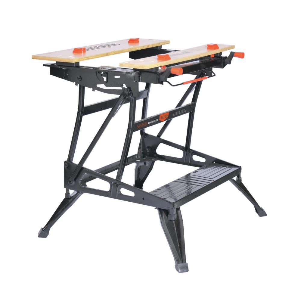 29-in L x 33.07-in H Black Wood Adjustable Height Portable Work Bench WM425