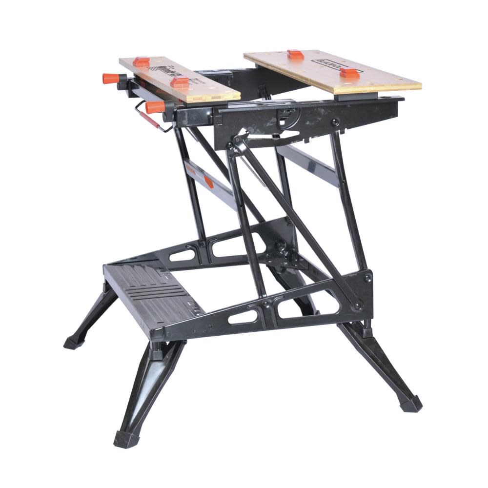 29-in L x 33.07-in H Black Wood Adjustable Height Portable Work Bench WM425