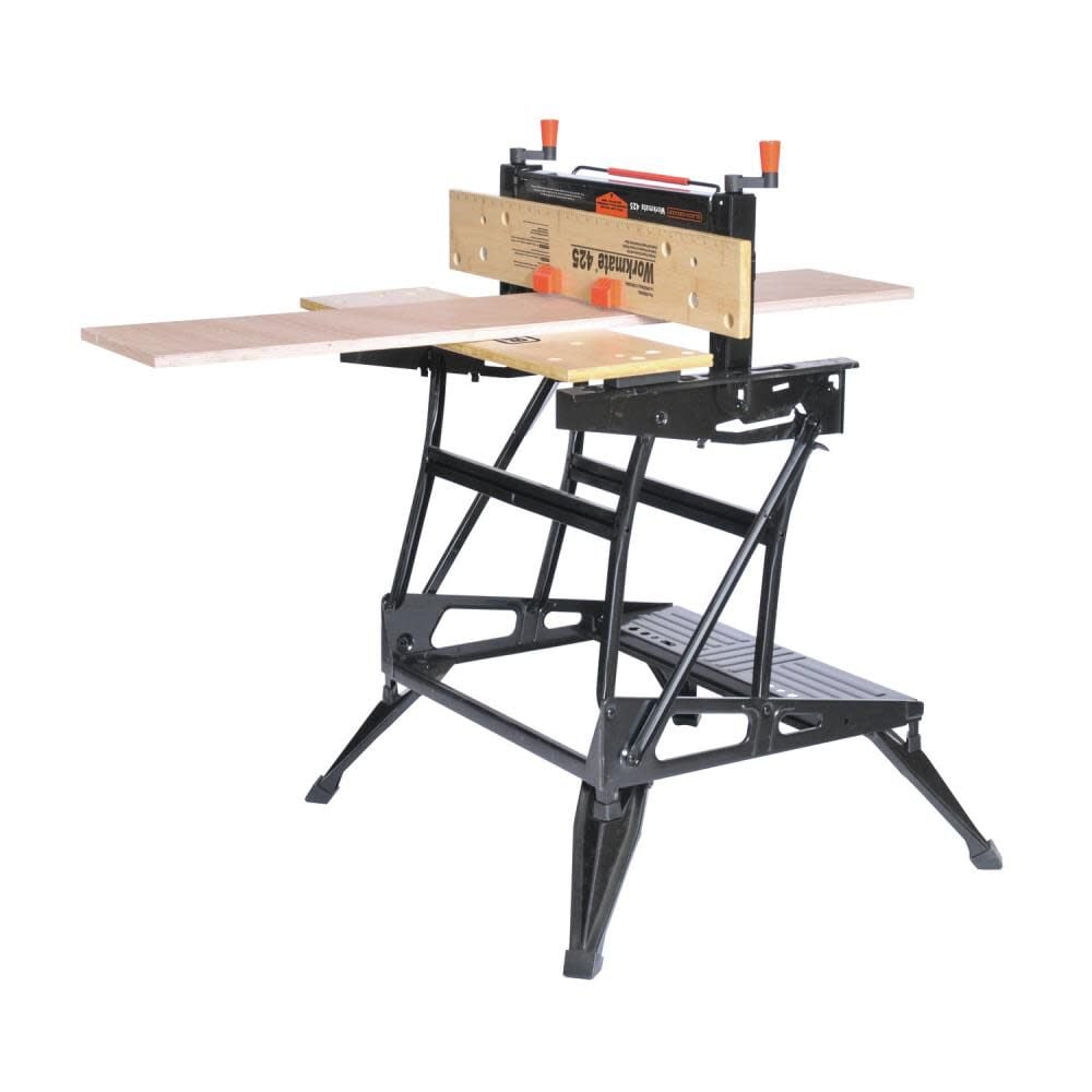 29-in L x 33.07-in H Black Wood Adjustable Height Portable Work Bench WM425