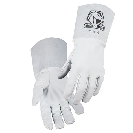 Pearl White Grain Goatskin TIG Gloves 25G-R360