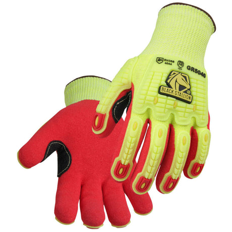 Red/Yellow Nitrile-Coated Knit Gloves GR5040-HR-R360