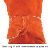 Welding Gloves Orange Split Cowhide Stick 110-R360