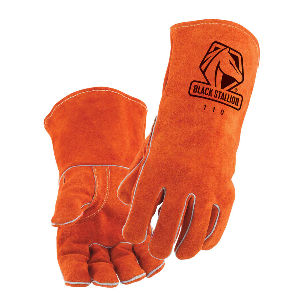 Welding Gloves Orange Split Cowhide Stick 110-R360