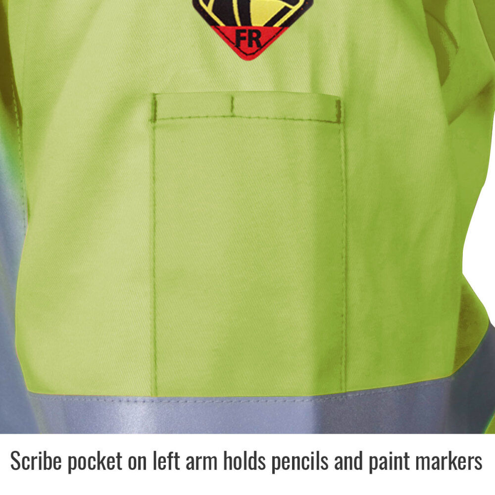 Welding Jacket 9oz Lime Green FR Cotton 2X JF1012-LM-2XL