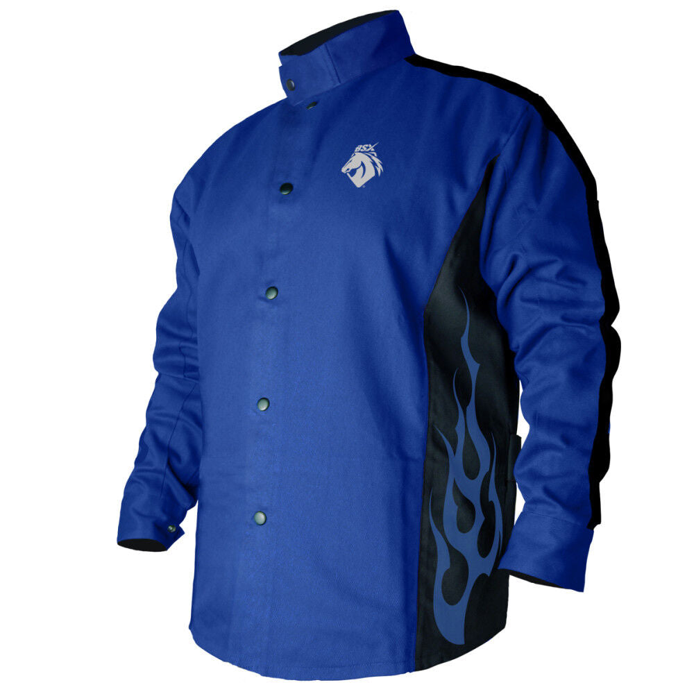 Welding Jacket 9oz Royal Blue FR Cotton 2X BXRB9C-2X