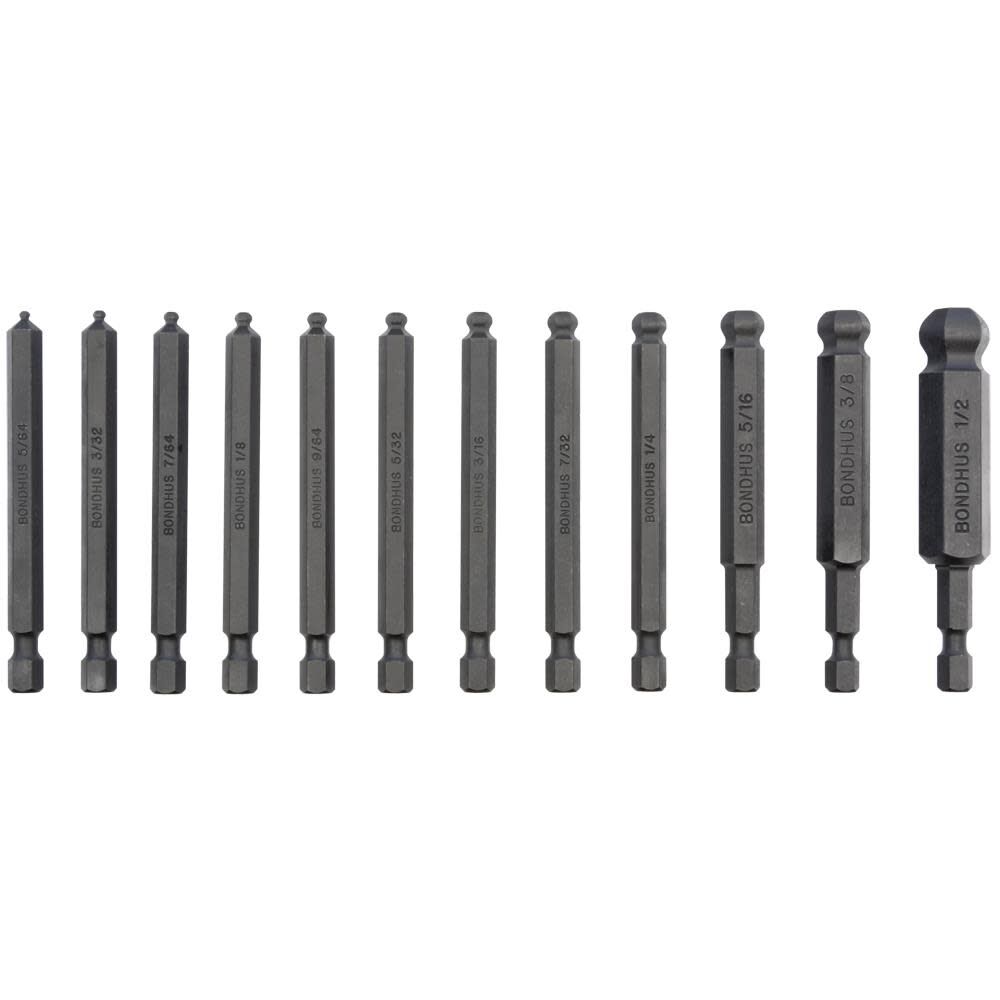 12pc Ball End Power Bits 10836