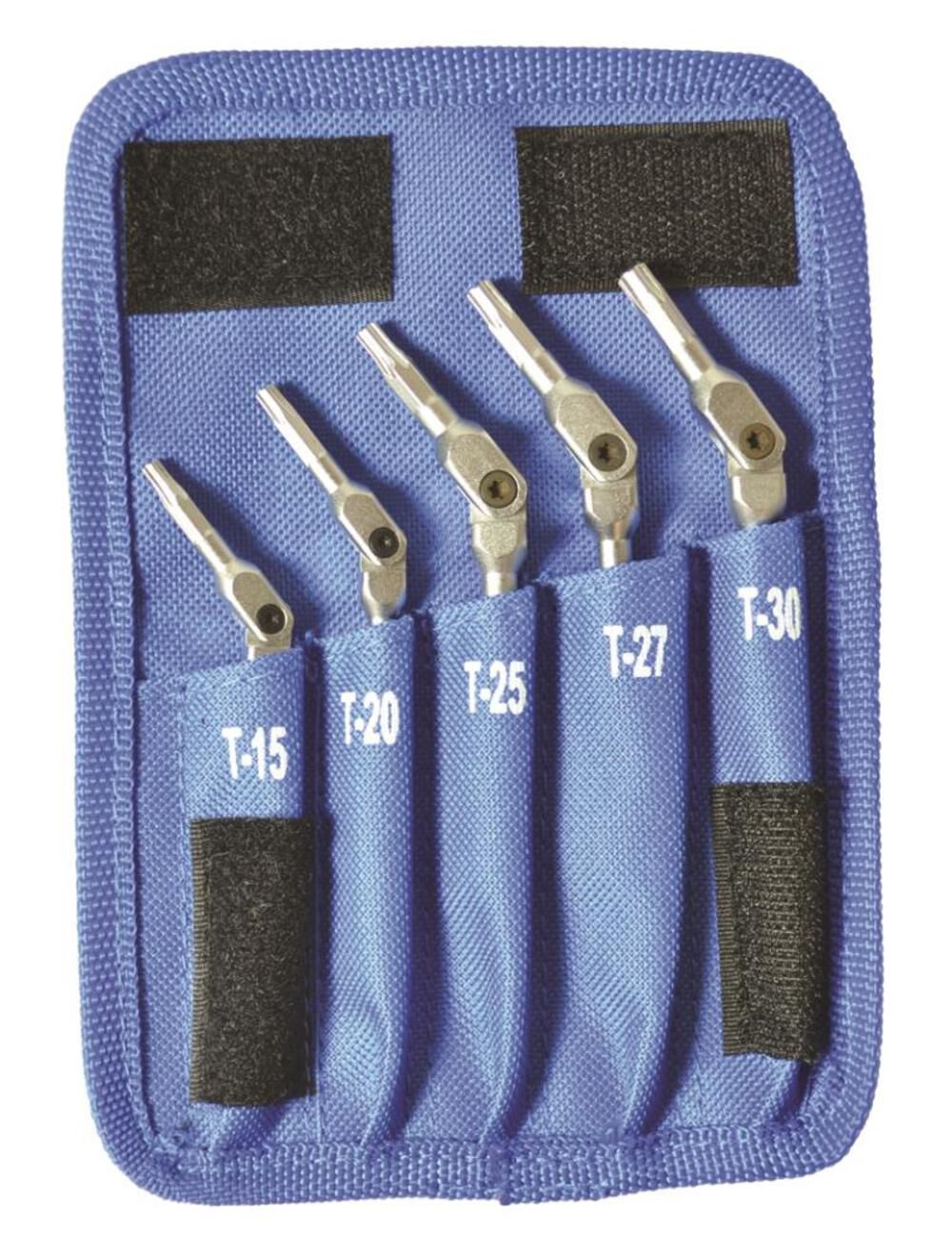 5 pc Chrome Torx Hex Pro Wrench Set 19