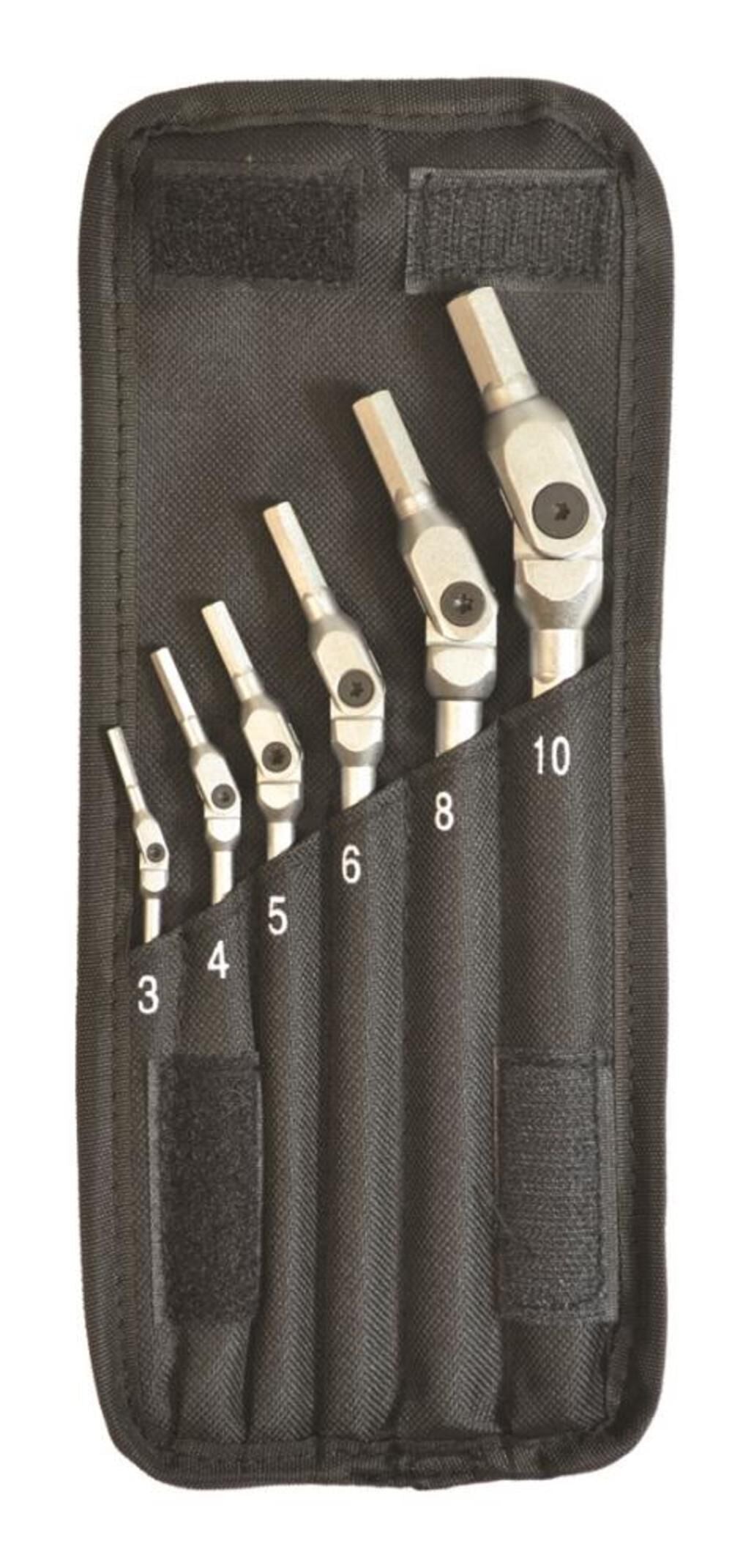 6 piece Chrome Hex Pro Wrench Set - Sizes: 3-10mm 10