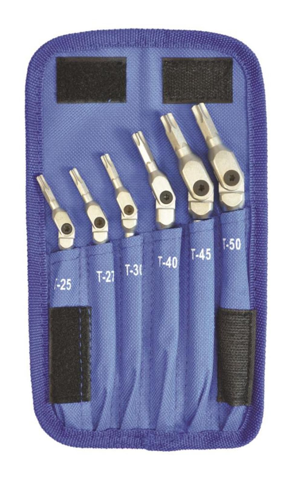 6 piece Chrome Torx Hex Pro Wrench Set - Sizes: T25-T50 15