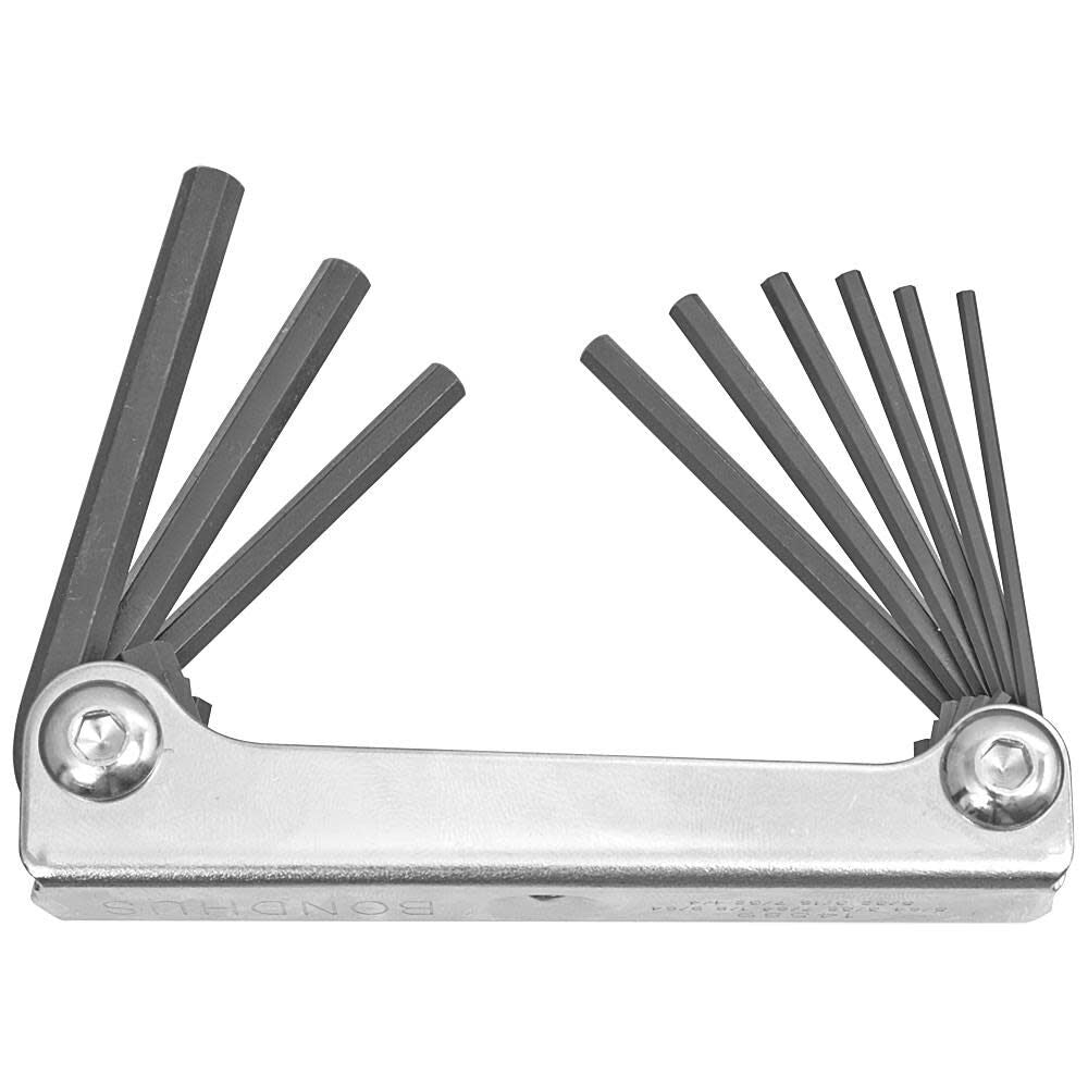 9pc Hex Fold-up Tool Set 5/64-1/4 14589