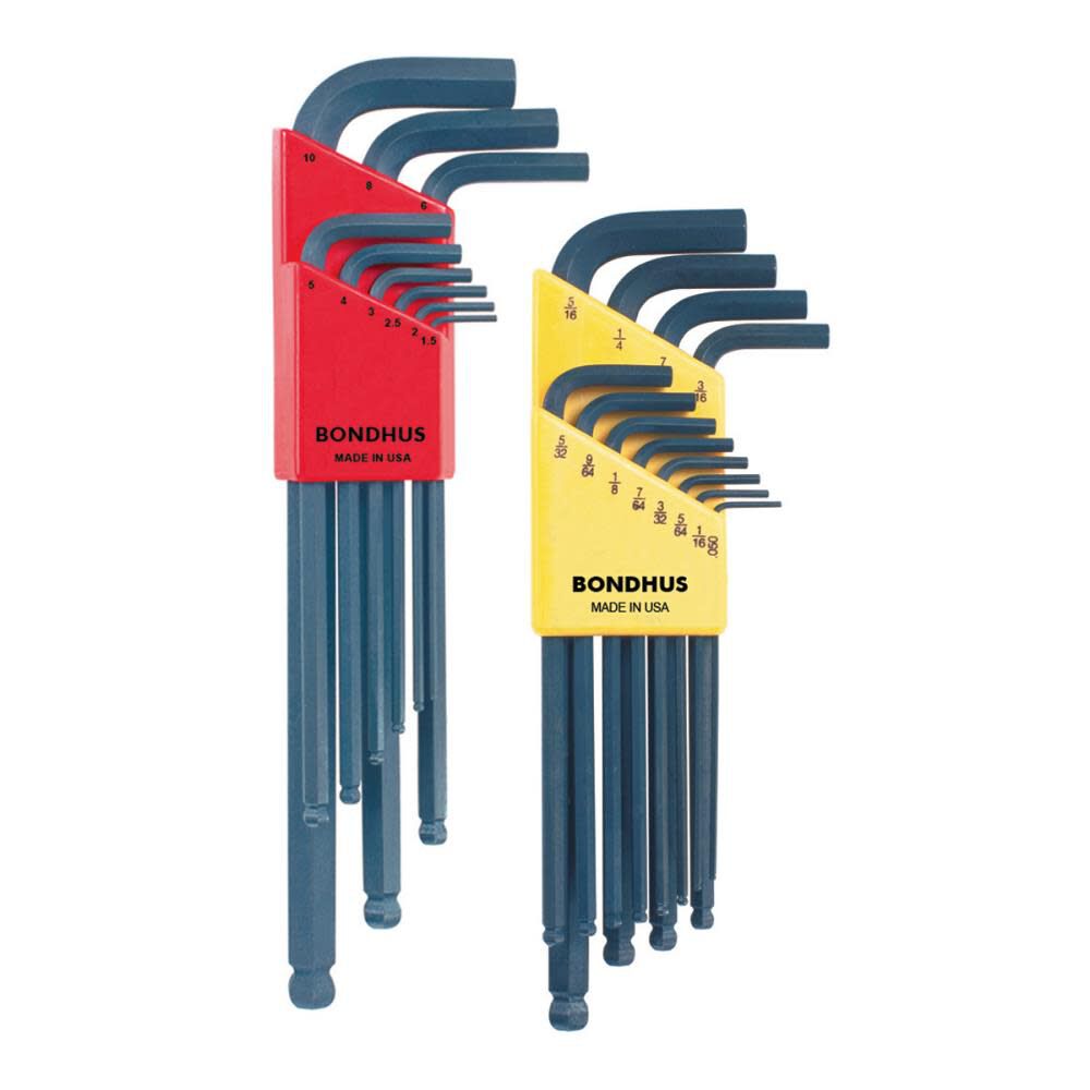 Inch/Metric Ball End L-Wrench Double Pack 20196