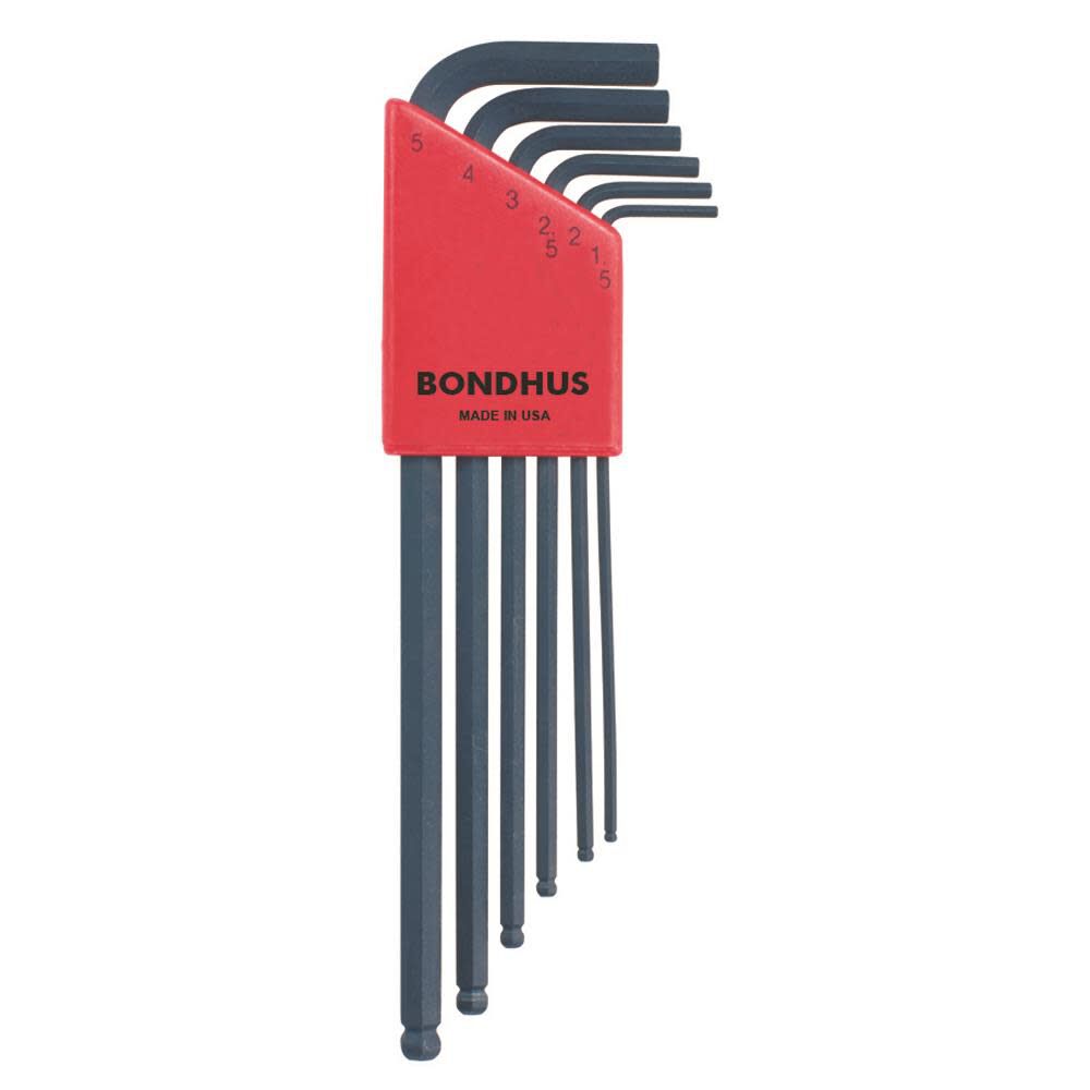 Set 6 L-Wrenches 1.5 to 5 mm 10946